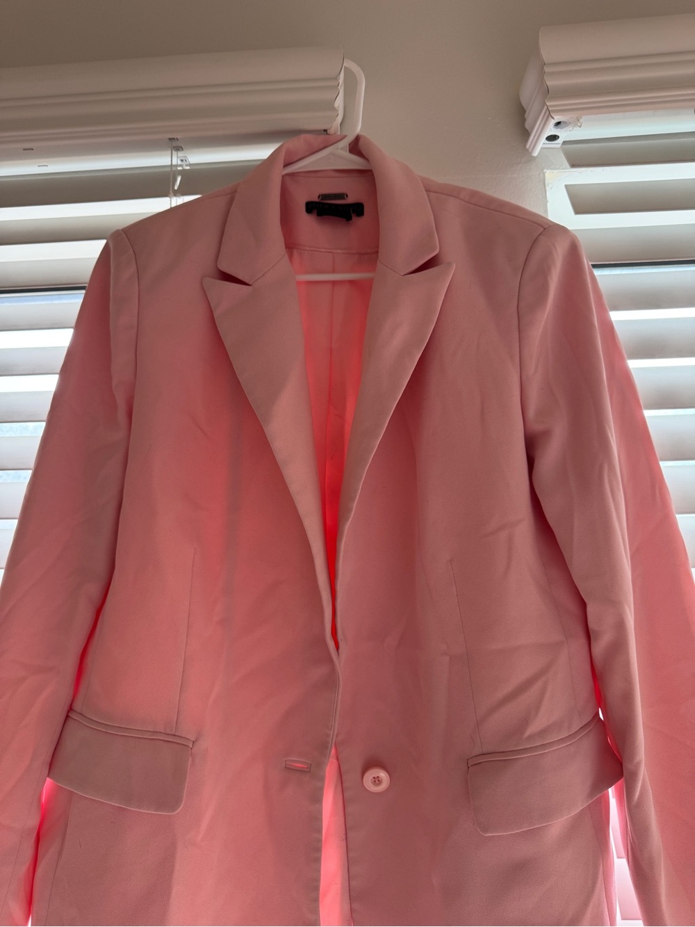 Alice + Olivia Blush Pink Single-Button Tailored Blazer - Picture 3 of 8